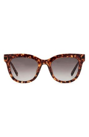 Fossil 51mm Gradient Cat Eye Sunglasses in Havana/Brown Sf at Nordstrom