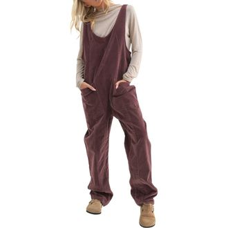 Wishlist Open Back Corduroy Jumpsuit in Bordeaux at Nordstrom Rack, Size Medium