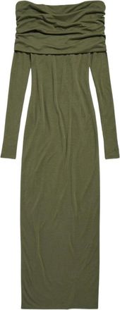 Balenciaga Kleedjes, Dames, Groen, S, Off Shoulder Jurk