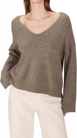 Grace & Mila Salvador Lurex Sweater In Taupe