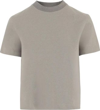 Jacquemus T-Shirts, female, Gray, Size: XS Cotton T-shirt with back logo