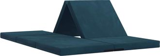 vidaXL Sof&aacute; Cama Plegable 140 X 67 X 15 Cm Azul Vidaxl