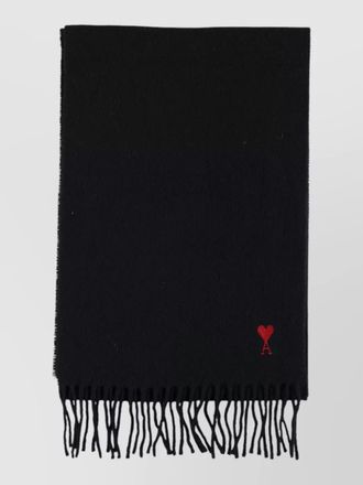 Ami wool fringed scarf