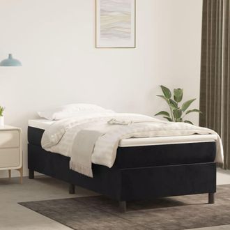 vidaXL Vidaxl - Estructura De Cama Sin Colch&oacute;n Terciopelo Negro 100x200 Cm