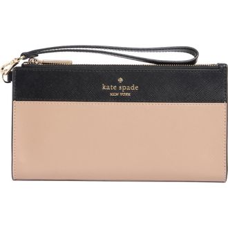 Kate Spade New York madison double zip wristlet wallet in Toasted Hazelnut Multi at Nordstrom Rack