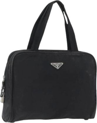 Prada Pre-owned Handbags, female, Black, Size: ONE SIZE Pre-owned Vintage Nylon Handbag
