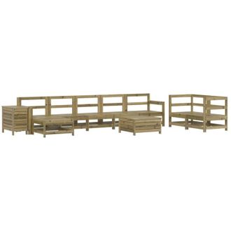 vidaXL 10 Piece Garden Sofa Set Impregnated Wood Pine vidaXL