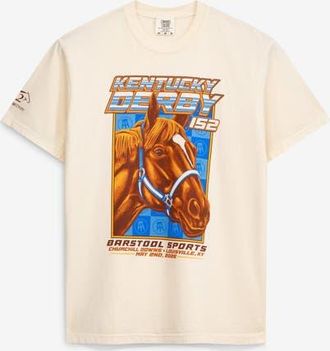 Barstool Sports Mens Barstool Golf Cream 152nd Kentucky Derby Horse T-Shirt at Nordstrom, Size Medium