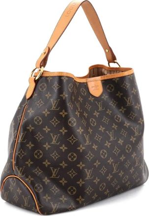 Louis Vuitton Borsa passepartout Delightful MM in tela con monogramma - Marrone