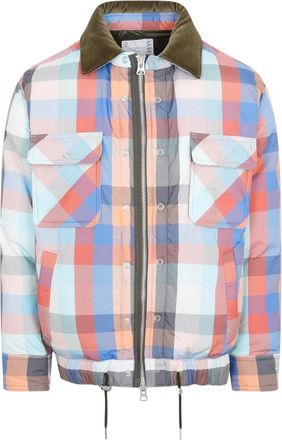 sacai Plaid Padded Blouson - Heren - Zomerjassen - Veelkleurig - M - Polyester - Jassen