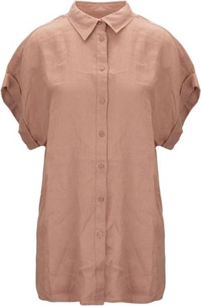 Ralph Lauren Button Shirt - Dames - Overhemden - Roze - S - Linnen - Overhemden