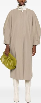 Fabiana Filippi Womens Button-Fastening Raglan-Sleeve Coat Aw25 W