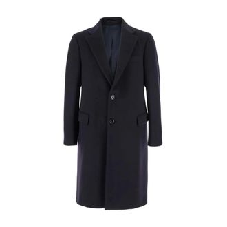 Lardini Enkelrijige wollen jas - Heren - Mantel - Blauw - M - Wol - Jassen