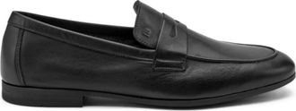Frau Leren mocassins met sierband - Heren - Loafers - Zwart - 45 EU - Leer - Schoenen