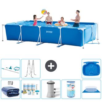 Intex Piscina Con Estructura Rectangular - 450x220x84 Cm - 7-piezas S40278
