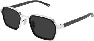 Gucci Gg 2074S Zonnebril - Heren - Zonnebrillen - Grijs - 51 MM - Nylon - Accessoires