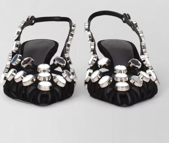 The Attico leather stiletto heel sandals