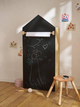 Vertbaudet B&uuml;cherregal HAUS mit Tafel Kinderzimmer natur