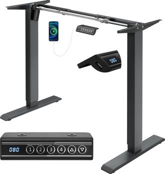Woltu Woltu Escritorio Ergon&oacute;mico Regulable En Altura Woltu, 4 Funciones De Memoria, Gris
