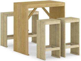 vidaXL Juego De Bar De Jard&iacute;n 5 Piezas Madera De Pino Impregnada Vidaxl