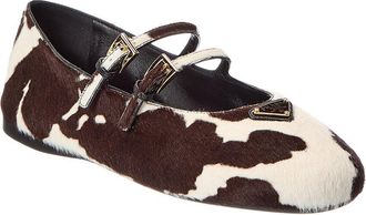 Prada Haircalf Ballerina Flat