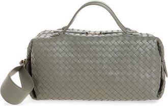Bottega Veneta Intrecciato Leather East/West Top Handle Bag in 1647 Basalt-Brass V at Nordstrom