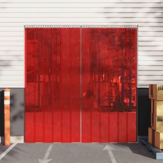 Berkfield Home Door Curtain Red 200 mmx1.6 mm 50 m PVC