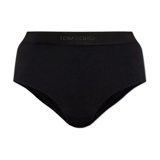 Tom Ford Bottoms, female, Black, Size: XS Signature High-waisted Briefs