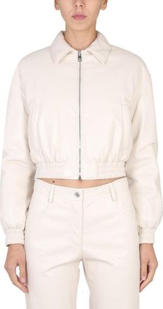 Msgm Cropped Jacket With Classic Collar