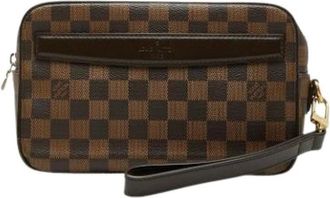 Louis Vuitton Pre-owned Clutches, female, Brown, Size: ONE SIZE Pre-owned Canvas Clutch