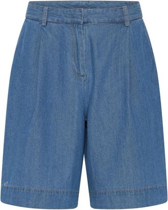 Julie Fagerholt - Heartmade Long Shorts - Dames - Denim shorts - Blauw - XL - Korte Broeken