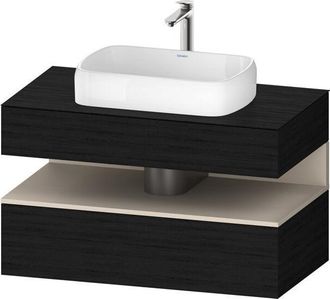Duravit Duravit - Qatego Consola Mueble Bajo Lavabo, 1 Extra&iacute;ble, 1 Caj&oacute;n