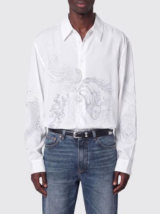Our Legacy Camicia in lyocell con stampa grafica all-over e colletto francese