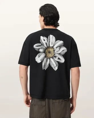 AllSaints Petals Oversized Short Sleeve Graphic T-Shirt