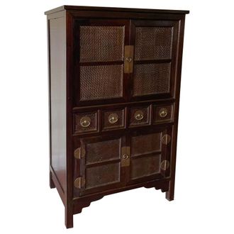 Wanderlust Deco Armario De Madera Marr&oacute;n 100x62x160