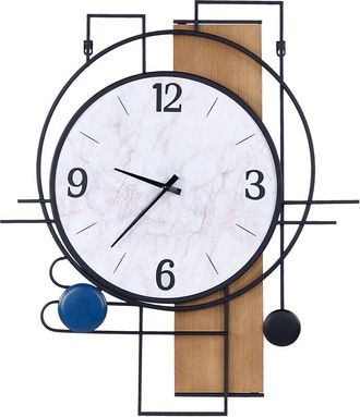Beliani Beliani - Reloj De Pared De Hierro Con Forma Irregular Multicolor 60 X 70 Cm Tavel
