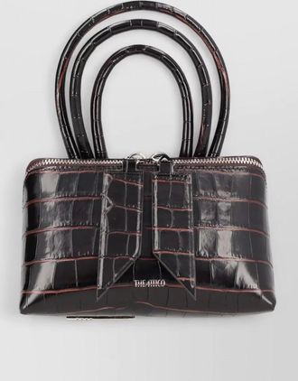 The Attico mini friday crocodile texture shoulder bag