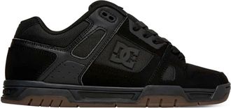 DC Zwarte Sneakers Urban Stijl Pill Patroon - Heren - Sneakers - Zwart - 44 EU - Leer - Schoenen