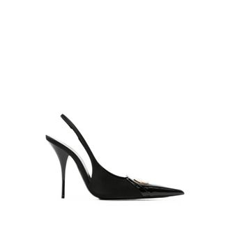 Saint Laurent Black Slingback Pumps