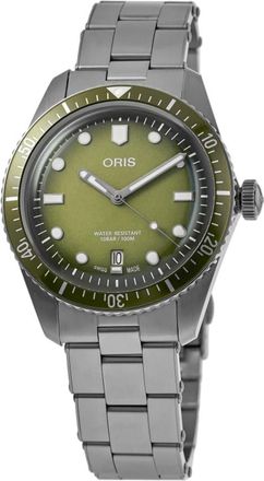 Oris Divers Sixty-Five Date Automatic Green Dial Steel Mens Watch 01 733 7707 4057-07 8 20 18