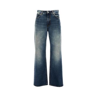 Haikure Wide Jeans, female, Blue, W28, Korea Jeans