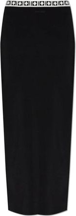 Versace Rok met een split aan de achterkant - Dames - Maxi Rokken - Zwart - S - Rokken