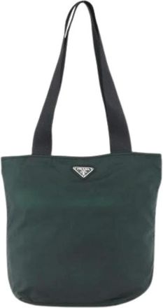 Prada Pre-owned Tote Bags, female, Green, Size: ONE SIZE Pre-owned Vintage Tote Bag
