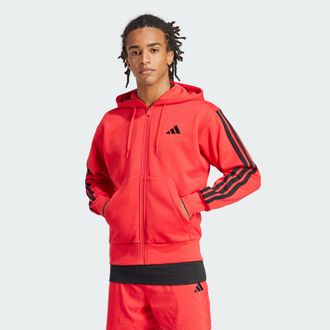 adidas Mens adidas Essentials 3-Stripes Fleece Hoodie