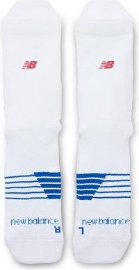 New Balance Unisex Basketball Crew Calcetines 1 Pair en Blanco/Azul, Nylon, Talla XL