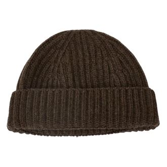 Aragona Puro Cashmere Lavorazione a Coste Muts - Dames - Hoeden - Bruin - ONE Size - Kasjmier - Accessoires