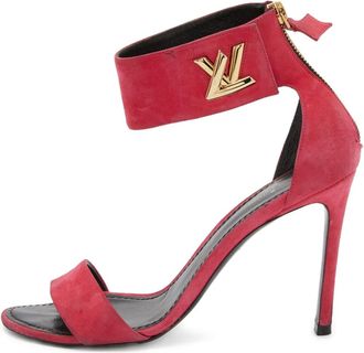 Louis Vuitton 105mm Twist suede sandals - Pink