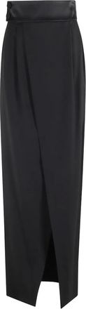 Erika Cavallini Semi Couture satin-trim midi skirt - Black