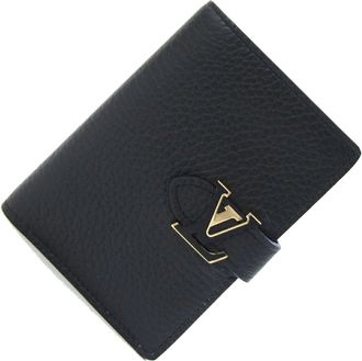 Louis Vuitton Beige Black Noir Leather Wallet (Bi-Fold) (Pre-Owned)