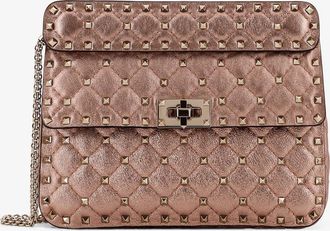 Valentino Garavani Borsa a tracolla Rockstud Spike in pelle laminata - VALENTINO GARAVANI - gender_Woman
